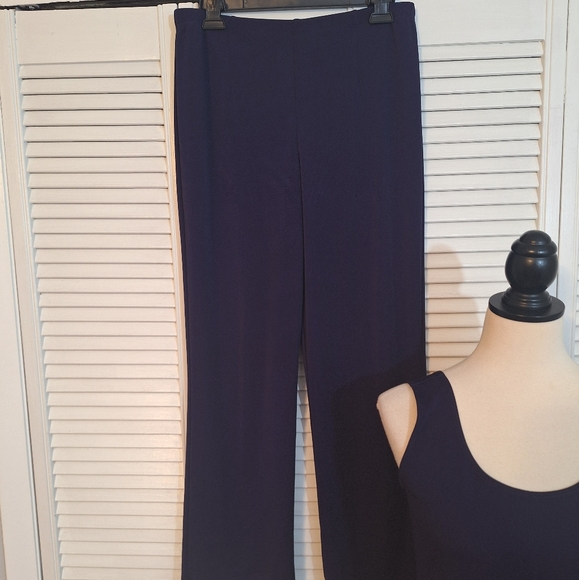 Chicos Easywear Navy Sleeveless 2 Pc Tank Pant Set Sz 0 1 Short *V - Picture 5 of 8